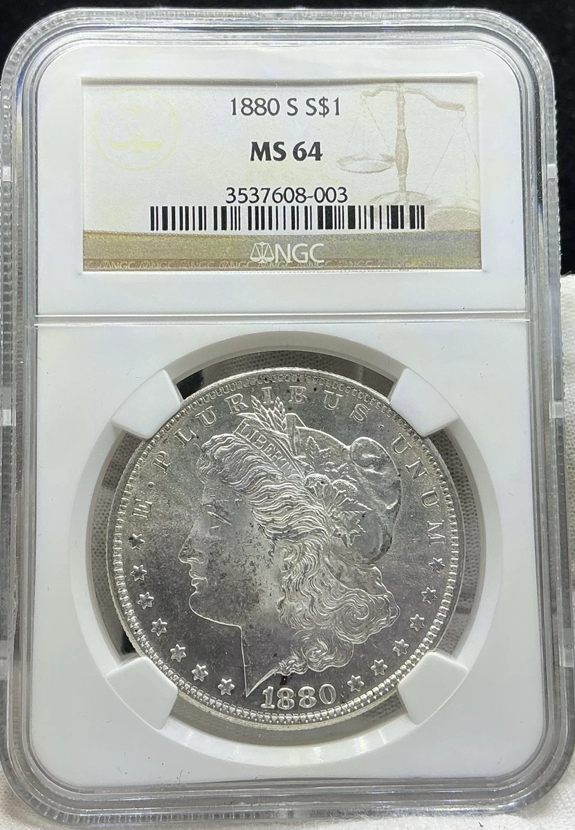 MS 64 Graded 1880 Year Morgan US Dollars (1878-1921) for sale | eBay