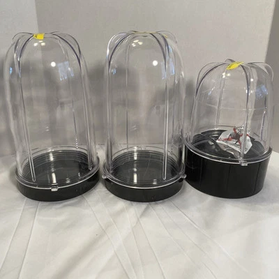 Magic Bullet Containers Set Of 3 With Lids And One Blade Included.  Not Used - Image 1 of 4