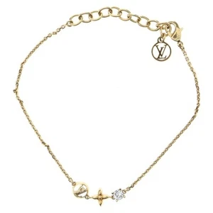 Louis Vuitton Bracelet Petit LV Logo Gold M00374 Used bb27b669bbdb8af909c67742c4 - Picture 1 of 6