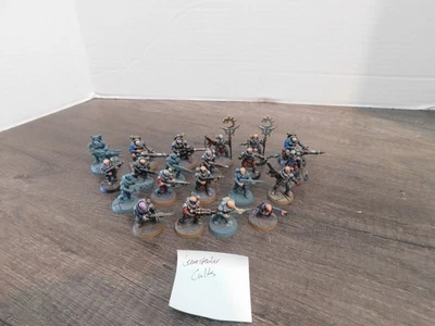 QTY 21 Neophyte Hybrids Genestealer Cults 40K Warhammer Assembled & Painted - Image 1 of 4