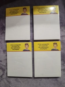 Design Design Funny Notepad 2-Pack 75 Sheets "I'd Be Unstoppable" Woman Lot of 4 - Picture 1 of 5