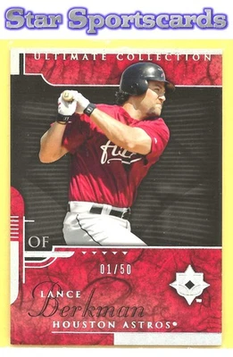 2005 UD Ultimate Collection #61 Lance Berkman Silver #1/50 Astros NUMBER 1 - Image 1 of 2