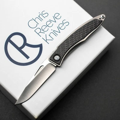 NEW! Chris Reeve Mnandi, Carbon Fiber Inlays (Gen 2), Polished Blade w/ Full Kit - Image 1 of 4