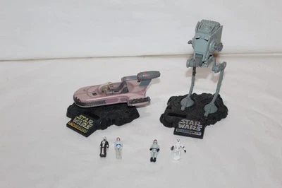 Micro Máquinas Star Wars Action Fleet Paquete de 2 Landspeeder AT-ST con figuras Foto 1 de 3