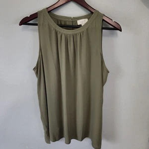 Loft Outlet Olive Green Lightweight Scoopneck Dressy Tank Top Size Large - Picture 1 of 6