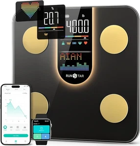 Runstar Scale for Body Weight, Smart Scale with 8-in-1 VA Display, High Precisio - Picture 1 of 6