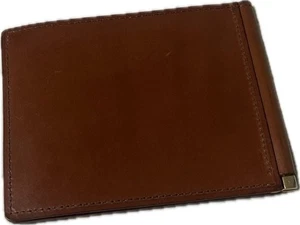Ganzo Men Walllet Bridle Leather Money Clip Brown Limited Edition VHTF Casual St - Picture 1 of 4