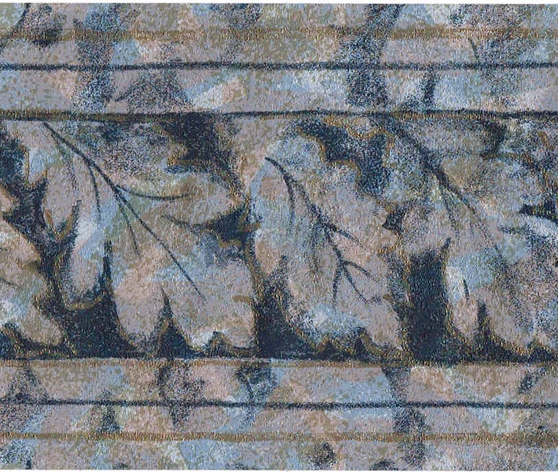 Wallpaper Border Blue Peach Lavender Flower Floral Vine White Seabrook Ro9112