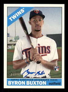 2015 Topps Heritage High Real One Autograph/Auto #BB Byron Buxton Twins Blue Ink