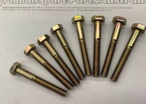Pack of 8 Brass / Gold Pinball Leg Bolts 