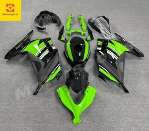 Green Black Fairing Kit for Kawasaki Ninja300 2013-2017 EX300 ABS Bodywork Panel - Picture 1 of 7