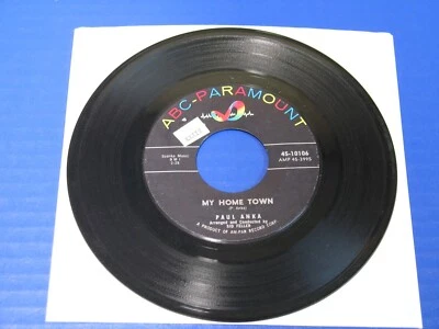 Paul Anka - My Home Town / Something Happened - 60s Pop Rock 45 VG+ VINYL Record - Image 1 of 3