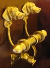 GSP, GERMAN SHORTHAIRED POINTER Bronze DUET Door Knocker