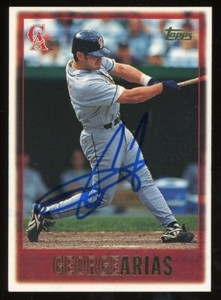 1997 Topps GEORGE ARIAS Signed Card autograph AUTO ANGELS