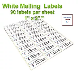 30 Etiketten pro Blatt, Adresse & Amazon FBA-Etiketten, Premiumqualität, Made in USA - Bild 1 von 2