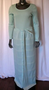 VINTAGE AYRES UNLIMITED BELTED MINT COLOR DRESS - Picture 1 of 8