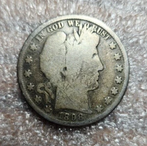 1898 FRISEUR HALF DOLLAR 90% Silber - Bild 1 von 2