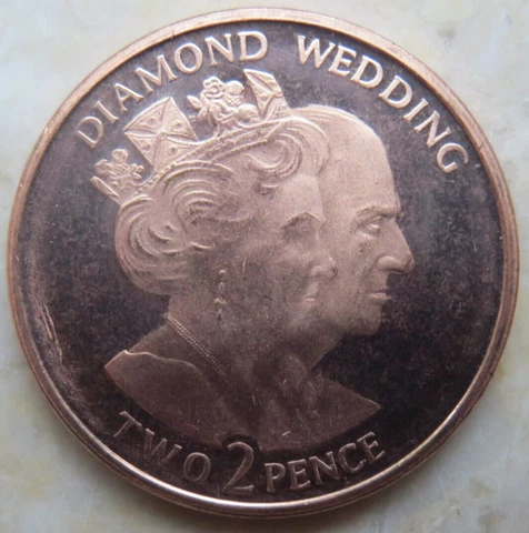 Gibraltar 2 pence 2007 KM# 1080 UNC out Mintbag Cover