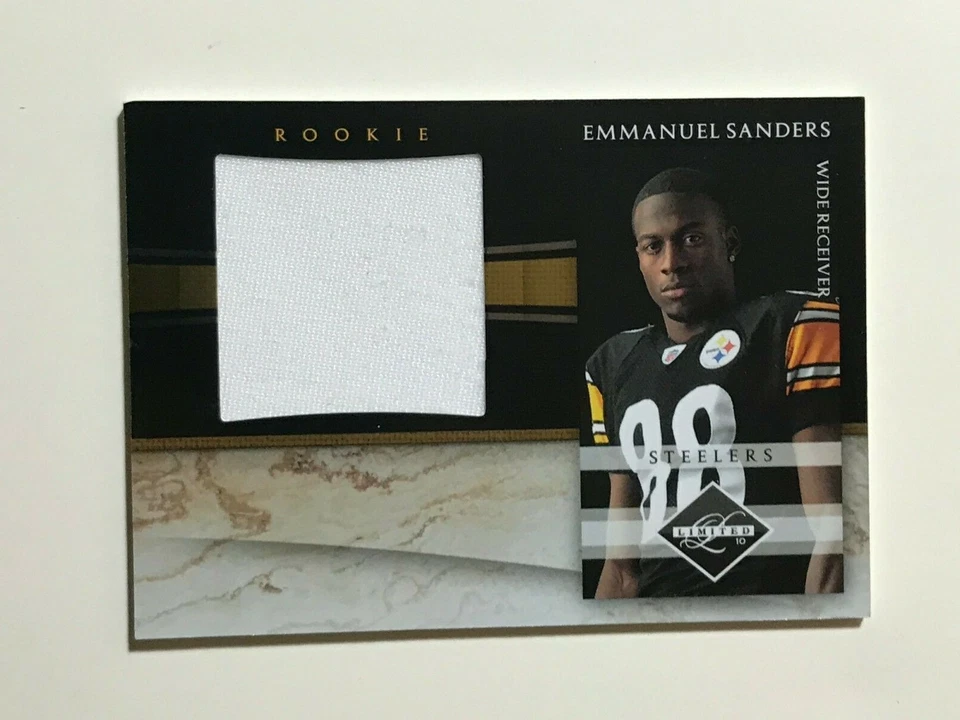 2010 Limited Rookie Jumbo Materials No.29 Emmanuel Sanders #32/100 STEELERS - Image 1 of 1