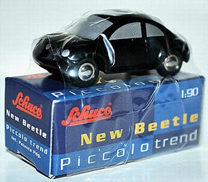 VW Volkswagen New Beetle Tipo 9C Nero 1:90 Schuco Piccolo 05331 - Foto 1 di 2