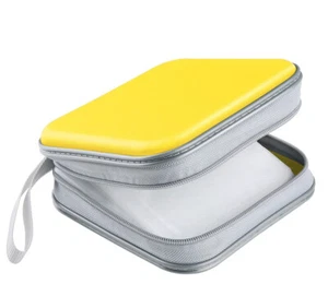 Organizador de estuche de disco CD amarillo DVD VCD soporte portátil bolsa de almacenamiento para automóvil - Imagen 1 de 7