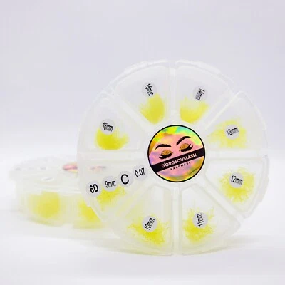 Mixed 6D Color Lashes. Premade Volume Lash Fans. Bundle Color, Eyelash extension - Image 1 of 4