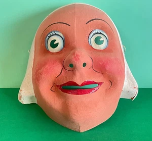 ANCIEN MASQUE DE CARNAVAL EN CARTON PEINT - BECASSINE - BREVETE S.G.D.G. - Photo 1/14