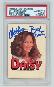 CATHERINE BACH "DAISY Signed 1981 Donruss Dukes of Hazzard Sticker Card PSA AUTO - Picture 1 of 2