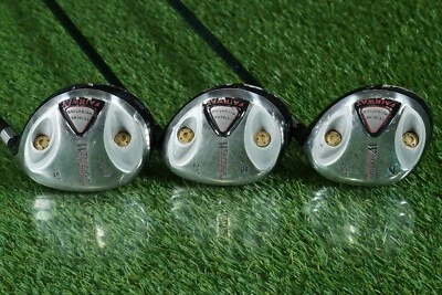 JUEGO DE MADERAS WARRIOR EXTREME PONDERADAS 3W, 5W, 7W HARRISON LONG DRIVE RH 15° 21° 24° Foto 1 de 4
