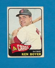 1965 Topps #100 Ken Boyer St Louis Cardinals star well Centered EX-