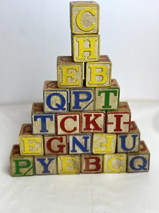 Educational 22 Wood Alphabet & Number Blocks, ABC Toy for Toddlers. - Picture 1 of 8