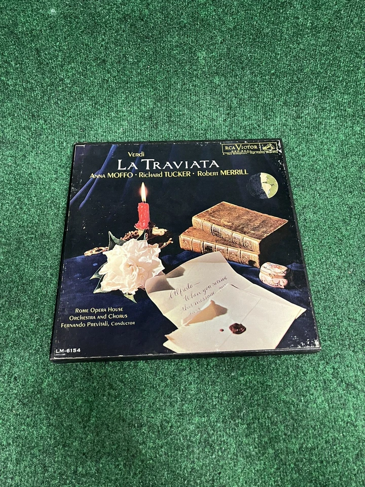 FERNANDO PREVITALI: Verdi La Traviata (Vinyl LP Record) Anna Moffo - Image 1 of 4