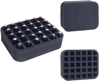 Soporte organizador de esmalte de uñas almohadilla de espuma con ranuras para almacenamiento 30 botellas (15 ml/0. Foto 1 de 4