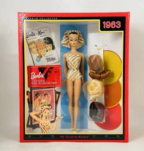 🌟1963 Meine Lieblings Barbie & ihre Perücke Kleiderschrank Reproduktion Puppe Mattel R9524 - Bild 1 von 7