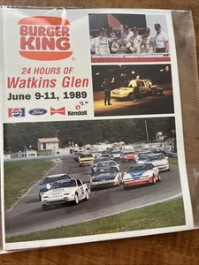 1989 Watkins Glen Burger King 24 Hours Program WGI Memorabilia Souvenir - Picture 1 of 1
