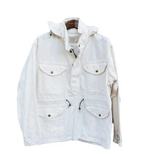 Nuovo RRL Ralph Lauren tela con cappuccio Popover bianco giacca oversize uomo media M - Foto 1 di 5