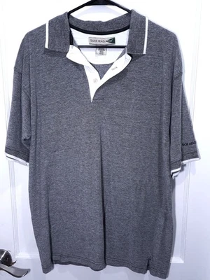 Duck Head Men's Golf Polo Shirt Large Black Tweed Color  - Image 1 of 4