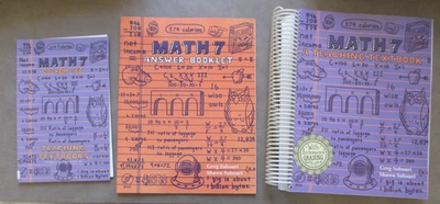 Homeschool Math 7 Teaching Student Textbook, Answer Booklet, & 4 CD Rom Set - Image 1 of 4