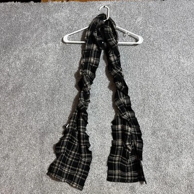 Apt 9 Bufanda a Cuadros Para Mujer 70x8 Con Volantes Grunge Oscuro Academia Gótico Acogedor Cálido Elegante Foto 1 de 4