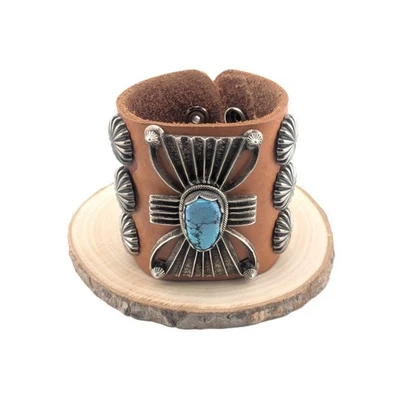 Handcrafted Navajo Ketoh Bow Guard Native American Southwest Jewelry Sz 7 ** - Image 1 of 4