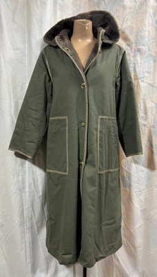 Vintage 1970's Bonnie Cashin Russ Taylor Khaki Canvas Coat Original Labels As Is - Image 1 of 4