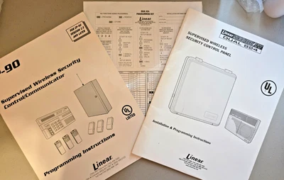 Set of 2 Linear Security Installation & Programming MANUALS CP-90 & Dual 824 - Image 1 of 3