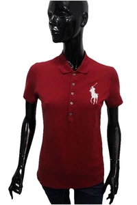 Ralph Lauren Polo Womens Bordeaux L Logo Knight Embroidered Original Big Pony - Picture 1 of 12