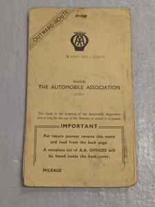 Vintage AA persönliche Routenkarte St Johns Wood London nach Ardgour - Bild 1 von 24