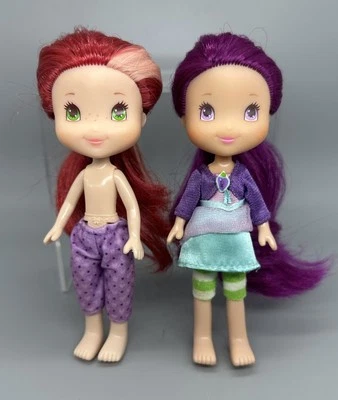 "Lote de pares de muñecas Strawberry Shortcake Berry Blends y pudín de ciruela de 5"" 2008" Foto 1 de 4