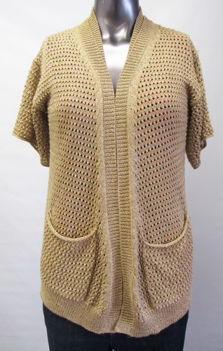 Michael Kors come nuovo donna cardigan manica corta oro S (USA) taglia 38