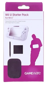 GAMEWARE Wii U Starter Pack Displayschutzfolie Sauber Tuch Applikator Stylus Hülle - Bild 1 von 3