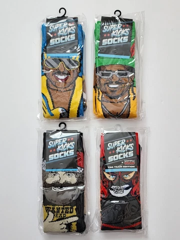 Pro Wrestling Crate Superkick Socks Lot Of 4 Lucha Bros Koko Godfather Foley Cover