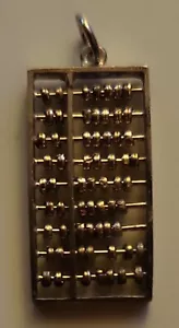 925 Silver Abacus with Moving Beads Charm Pendant - Picture 1 of 2