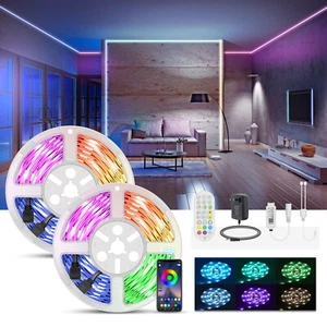 32/50/100FT LED Strip Lights Remote Control Bedroom Indoor Outdoor Xmas Decorate - Picture 1 of 16